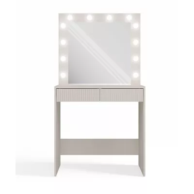 Schmink Tisch ROMERA - Kaschmir + Spiegel und LED-Beleuchtung GRATIS