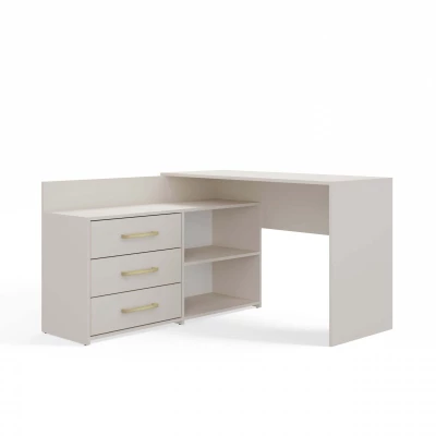 Schreibtisch mit Kommode MIKOL - Kaschmir