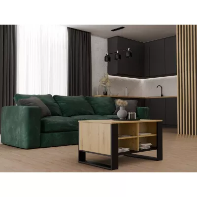 Couchtisch LAUREN 6 - Artisan Eiche / Schwarz