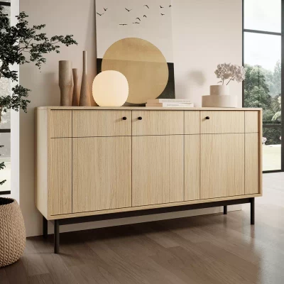 Dreitürige Kommode FIBI - Linea Eiche