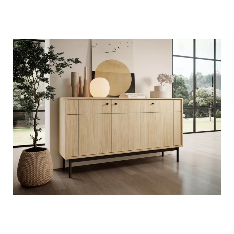 Dreitürige Kommode FIBI - Linea Eiche