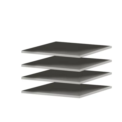 Set mit 4 Regalen für den Kleiderschrank MARFA und MISHEEL 101 – grau