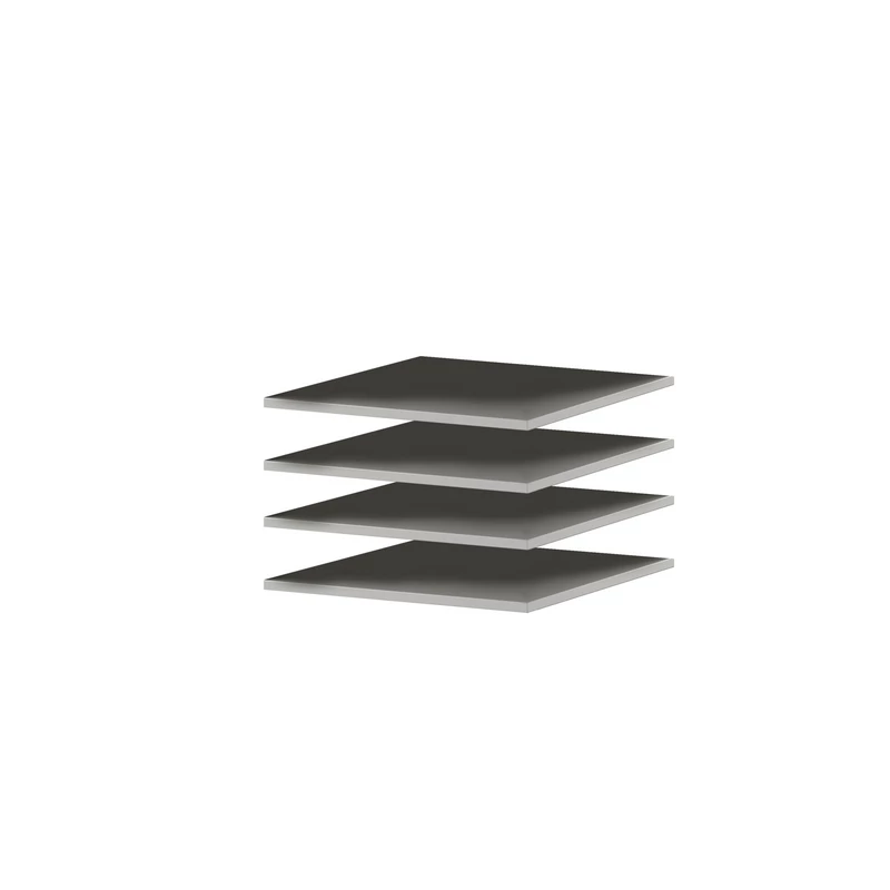 Set mit 4 Regalen für den Kleiderschrank MARFA und MISHEEL 101 – grau