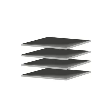 Set mit 4 Regalen für den Kleiderschrank MARFA und MISHEEL 101 – grau