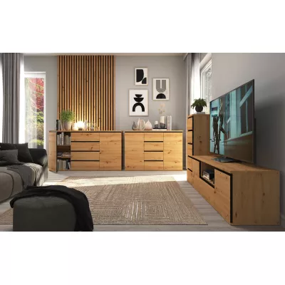 Breite kombinierte Kommode HERA - Artisan Eiche