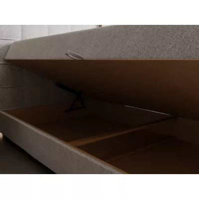 Polsterbett 80x200 ELSIE 4 mit Stauraum - grau, linke Ausführung