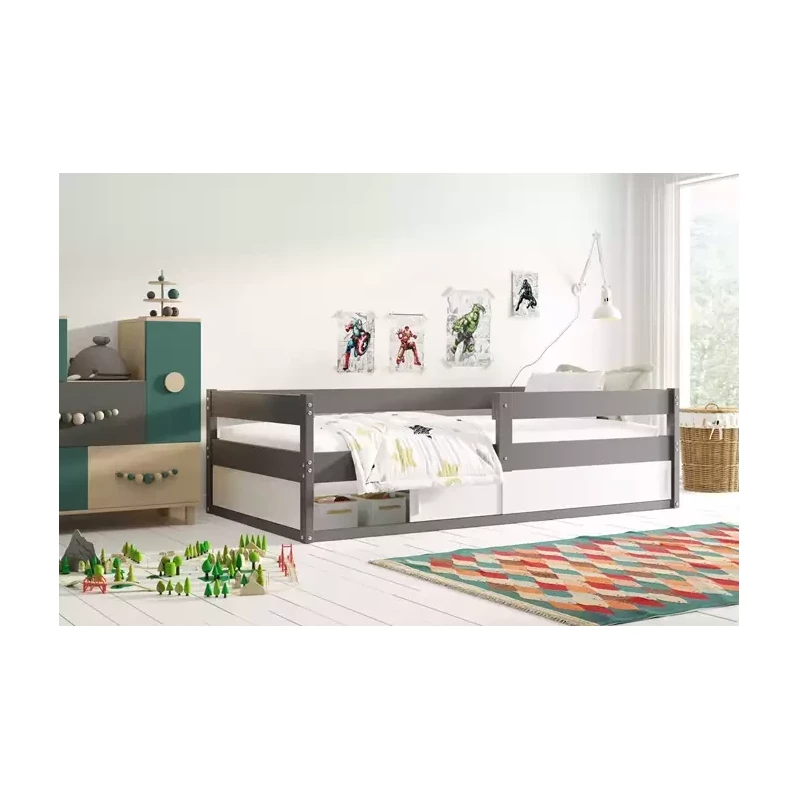 Kinderbett 80x160 ZIXI mit Tür - Graphit