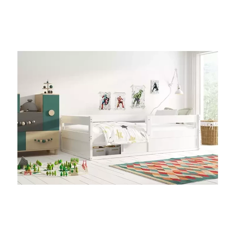 Kinderbett 80x160 ZIXI mit Tür - weiß