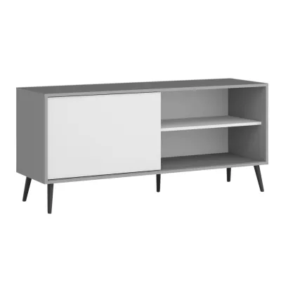 TV-Ständer HUKON - grau / weiß