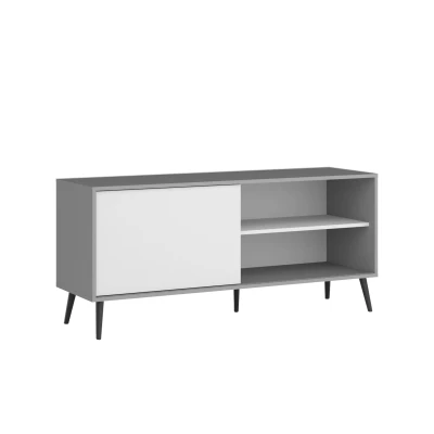 TV-Ständer HUKON - grau / weiß