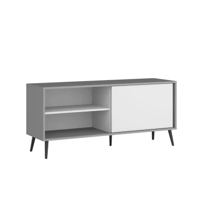 TV-Ständer HUKON - grau / weiß