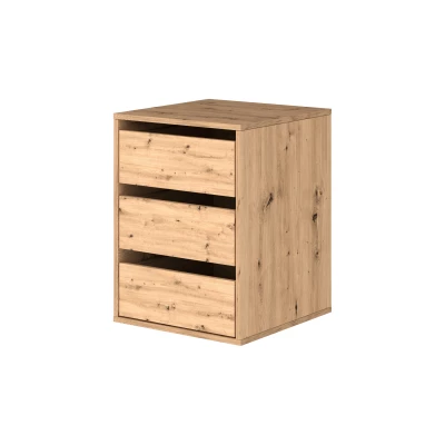 3er-Set Schubladen für Kleiderschrank 203 und 250 cm SIMEN - Wotan Eiche