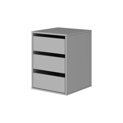 3er-Set Schubladen für Kleiderschrank 203 und 250 cm SIMEN - grau
