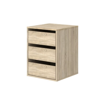 3er-Set Schubladen für Kleiderschrank 203 und 250 cm SIMEN - Sonoma-Eiche