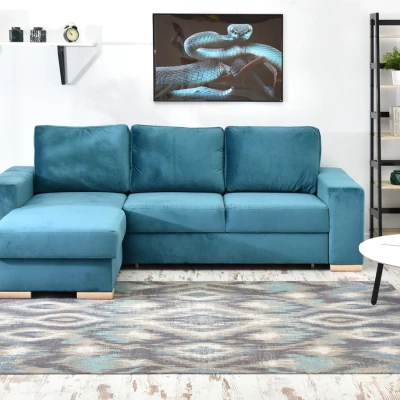 Teppich 160x230 cm ZULU - grau / beige / türkis