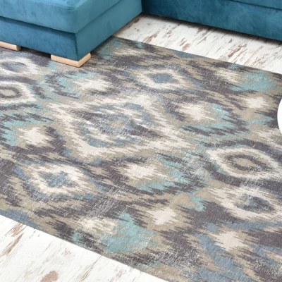 Teppich 160x230 cm ZULU - grau / beige / türkis