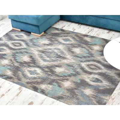 Teppich 160x230 cm ZULU - grau / beige / türkis