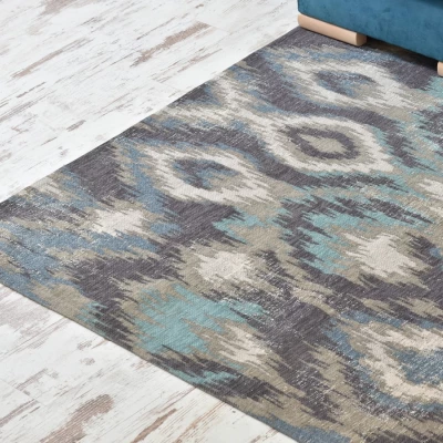 Teppich 160x230 cm ZULU - grau / beige / türkis