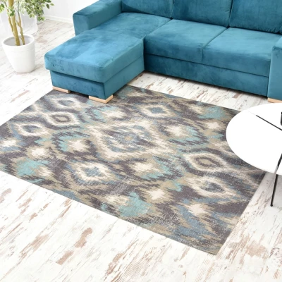 Teppich 160x230 cm ZULU - grau / beige / türkis