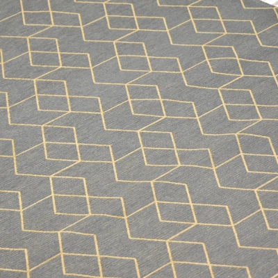 Rechteckiger Stückteppich 160x230 cm SAWA - grau/gold
