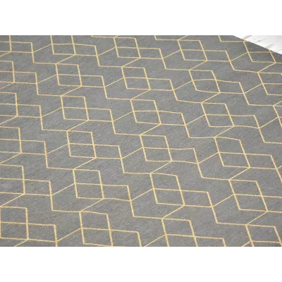 Rechteckiger Stückteppich 160x230 cm SAWA - grau/gold