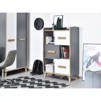 Studentenzimmer-Set ANGELY – weiß/grau/asch