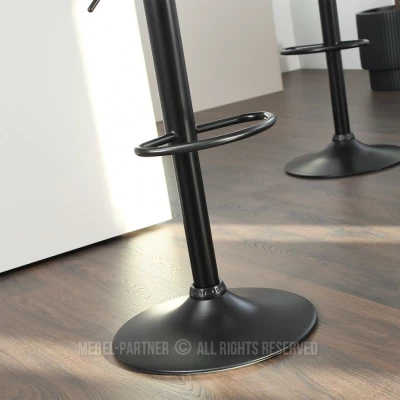 Verstellbarer Barhocker DAIMARY - Walnuss / Schwarz 2