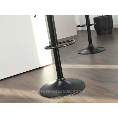 Verstellbarer Barhocker DAIMARY - Walnuss / Schwarz 2