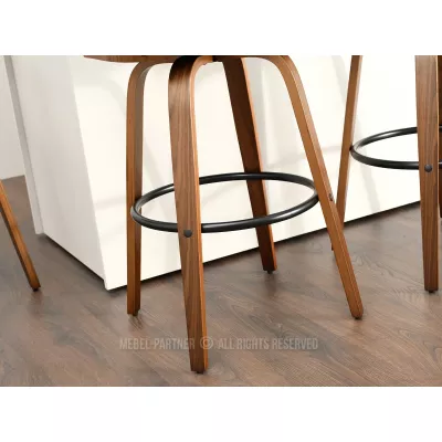 Eleganter Barstuhl ROMINA - Walnuss / Schwarz