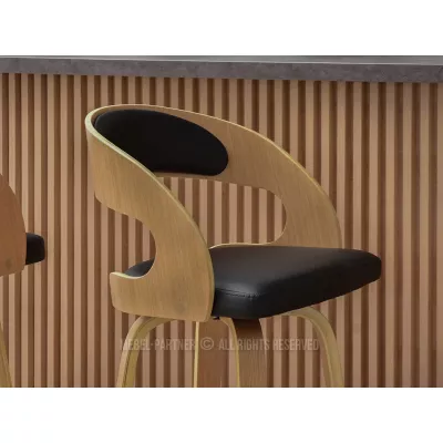 Eleganter Barstuhl ROMINA - Eiche / Schwarz
