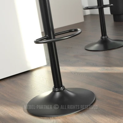 Verstellbarer Barhocker ALIKI - Walnuss / Schwarz 2