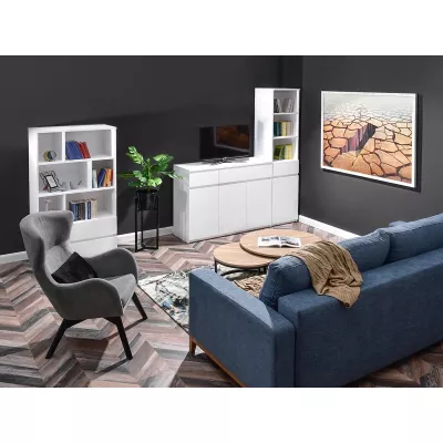 Wohnzimmerwand ARLEN - weiß