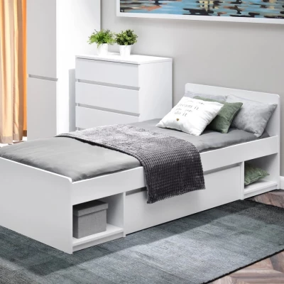 Einzelbett 90x195 cm ARLEN - weiß