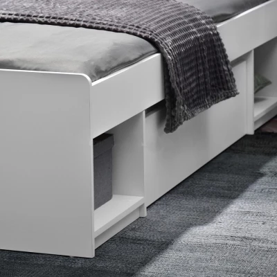 Einzelbett 90x195 cm ARLEN - weiß