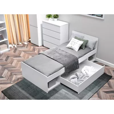 Einzelbett 90x195 cm ARLEN - weiß