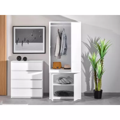 Kleiderschrank 80 cm ARLEN - weiß