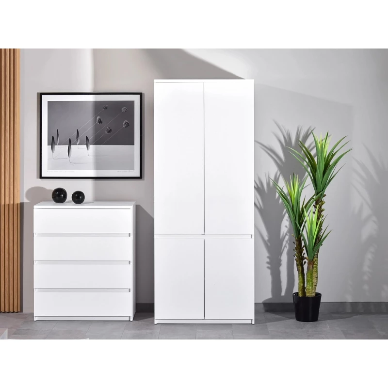 Kleiderschrank 80 cm ARLEN - weiß