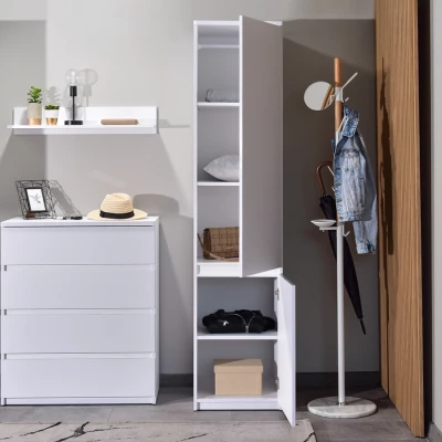 Schmaler Kleiderschrank 45 cm ARLEN - weiß