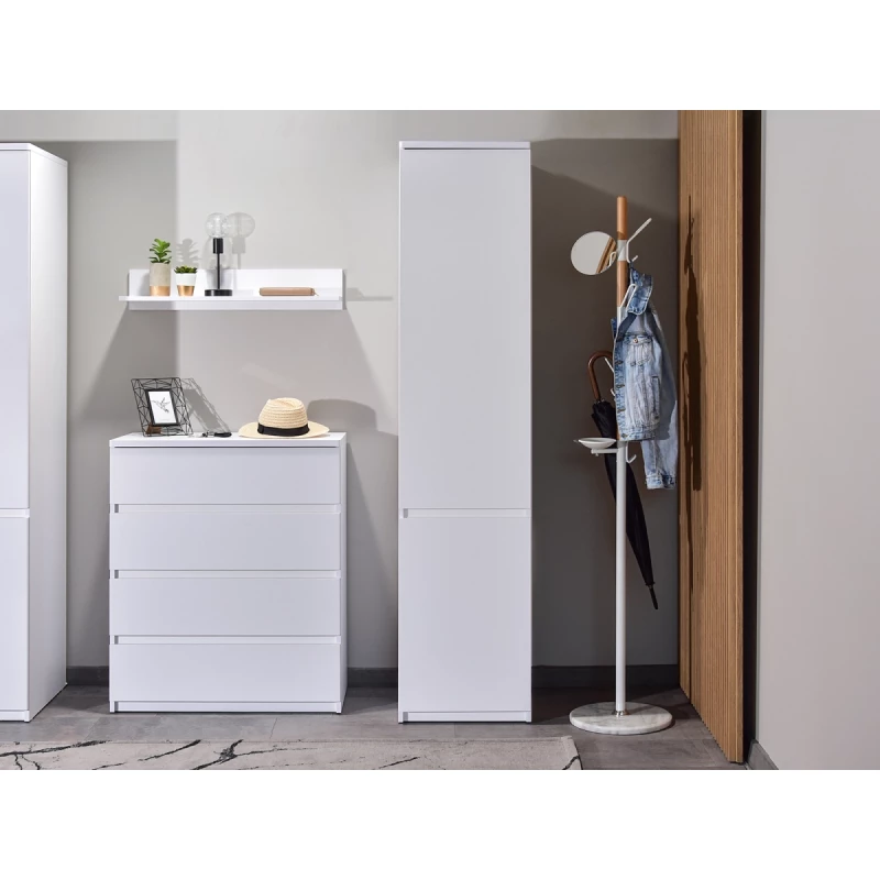 Schmaler Kleiderschrank 45 cm ARLEN - weiß