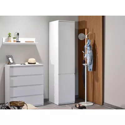 Schmaler Kleiderschrank 45 cm ARLEN - weiß