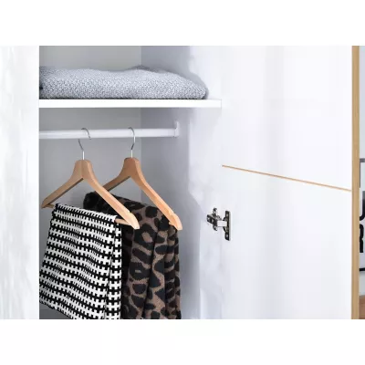 Schmaler Kleiderschrank 45 cm JOHELY - weiß/eiche