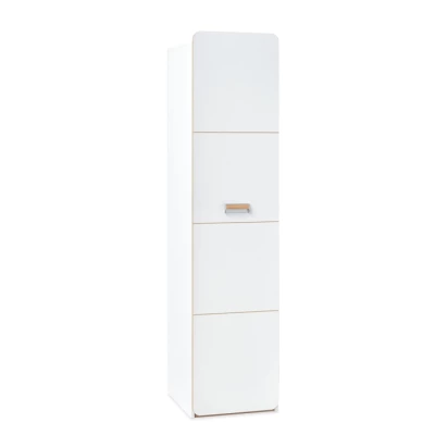 Schmaler Kleiderschrank 45 cm JOHELY - weiß/eiche