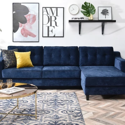 Sofagarnitur IDANIA – Dunkelblau