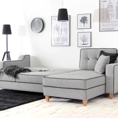 Sofagarnitur IDANIA – schwarz/weiß