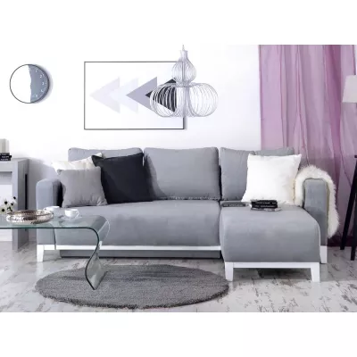 Ecksofa DALENA - grau/weiß