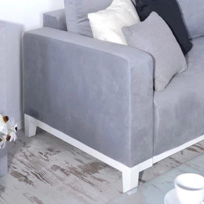 Ecksofa DALENA - grau/weiß