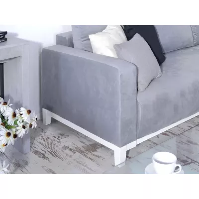 Ecksofa DALENA - grau/weiß