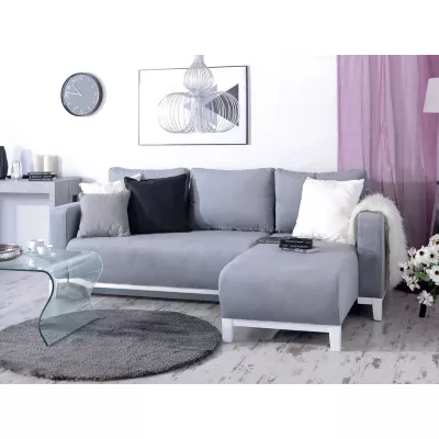Ecksofa DALENA - grau/weiß