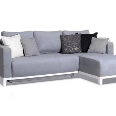 Ecksofa DALENA - grau/weiß