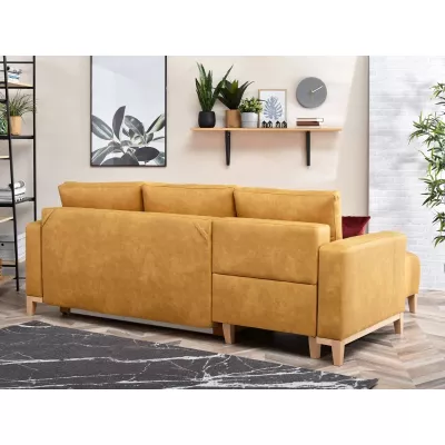 Ecksofa DALENA - Gelb / Eiche